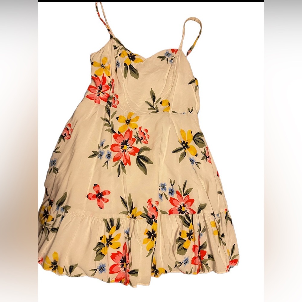 White dress with flowers